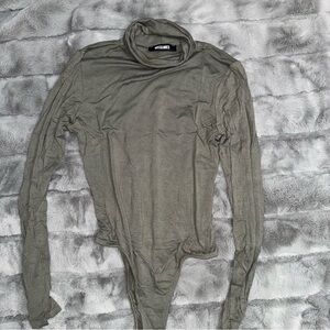 Sage green turtleneck bodysuit